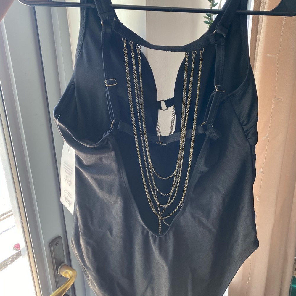Ashley Graham SWIM Gold Chained One Piece